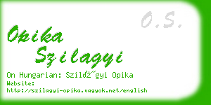 opika szilagyi business card